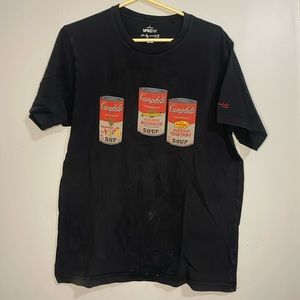 Black Uniqlo SPRZNY Warhol artist tee.